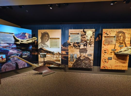 Area history exhibit in Ben Reifiel Visitor Center 