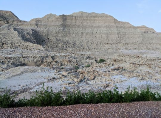 Black Hills rock formation from the road in the South Unit of Badlands NP 