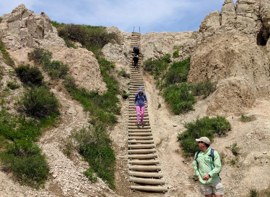Rope ladder on Notch Trail