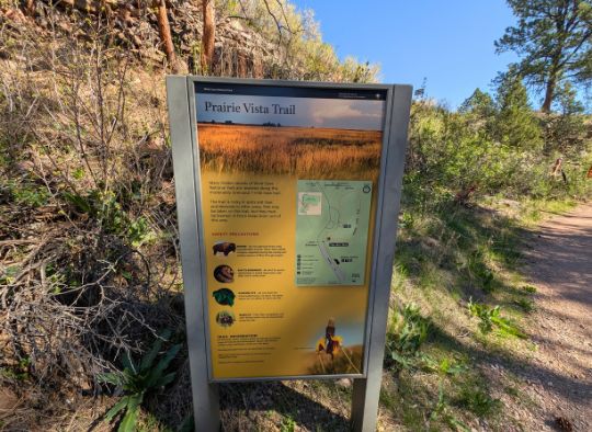Prairie Vista Trail Sign at Wind Cave National Park