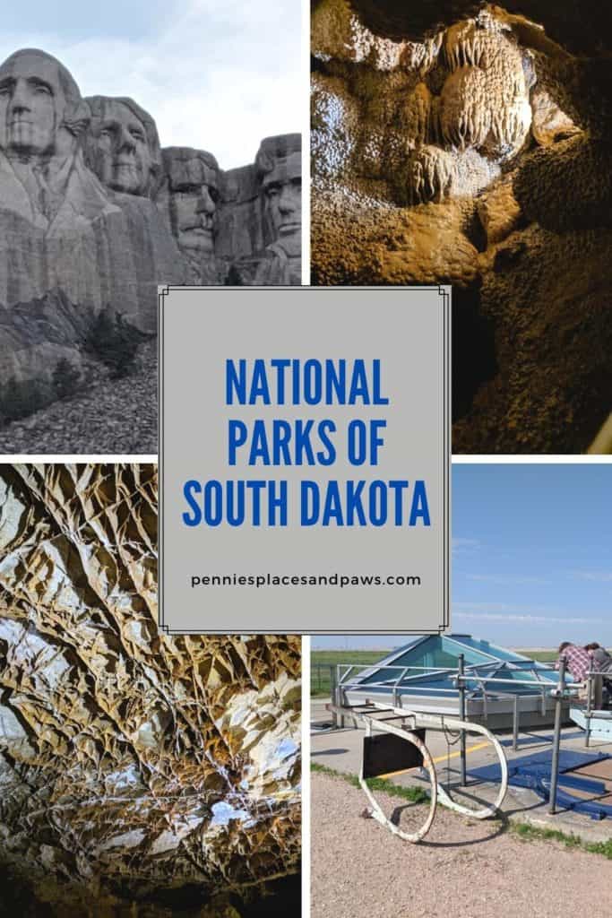 Pre-made pin for use on Pinterest for South Dakota National Parks and Historic Site post