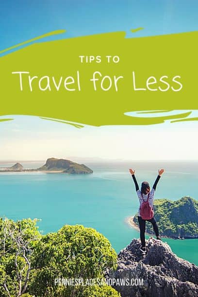 Pre-made pin for use on Pinterest for Low Budget Travel Tips Post