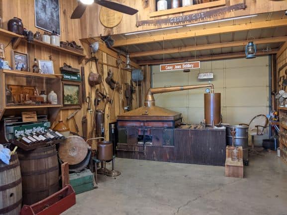 Square pot coffin style still at Casey Jones Distillery