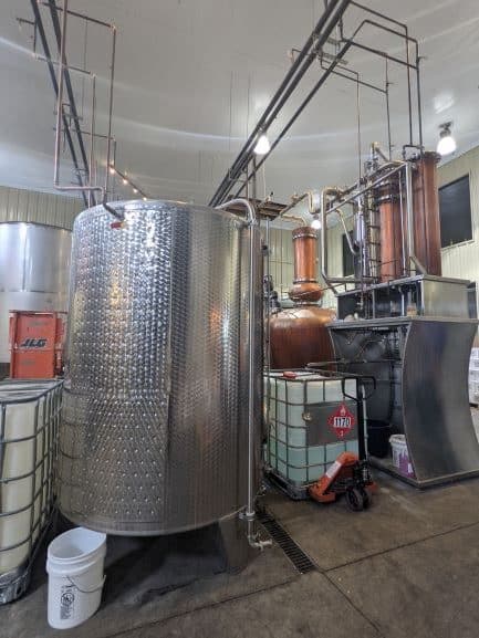 Some of the distilling equipment at Old Glory Distilling Co