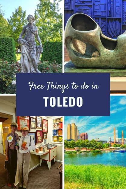 Pin pre-made for pinterest for the "Free things to do in Toledo Ohio" post