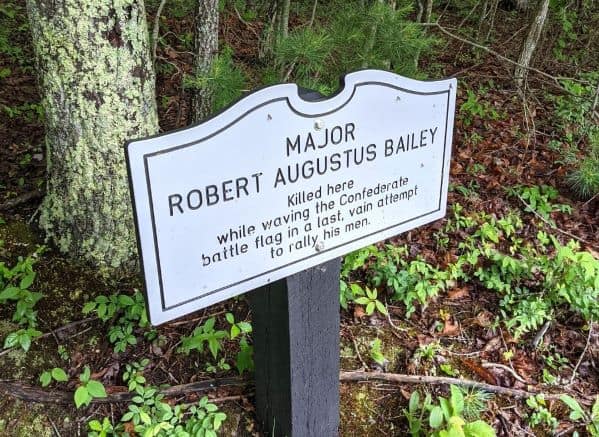 Memorial Marker for Major Robert Augustus Bailey