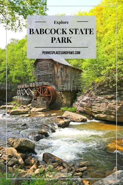 Pinterest pin for Explore Babcock State Park post