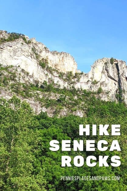 Hike Seneca Rocks pin for use on Pinterest