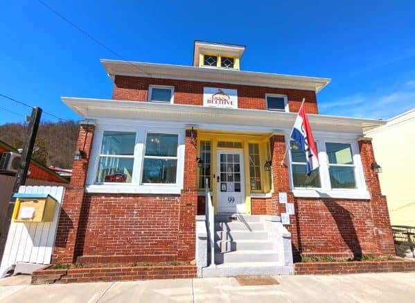 Beehive Cafe; a brick building