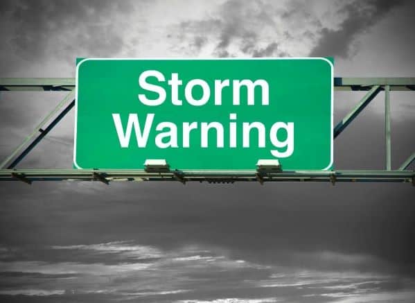 Storm warning sign