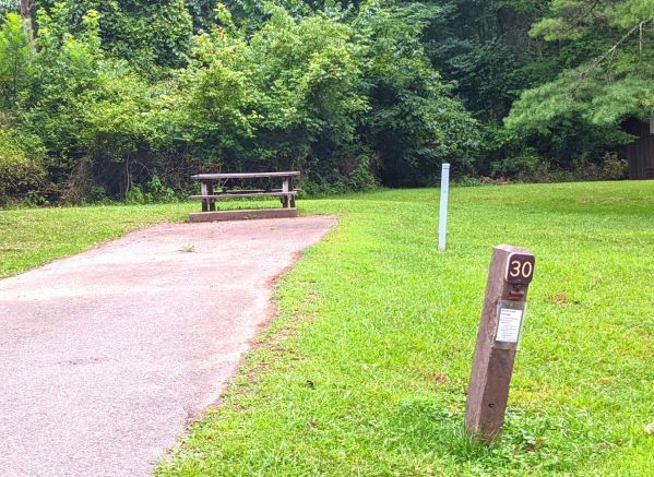 Campsite in Tent Area of Bluestone State Park