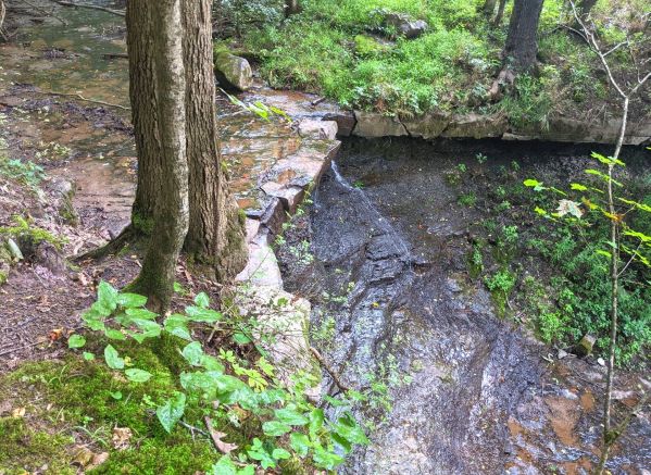 Waterfall on Bluestone State Park Riverview Trail