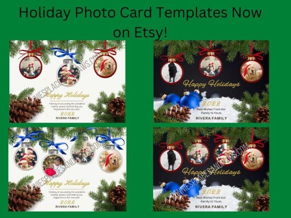 Holiday Photo Card Templates Now on Etsy!