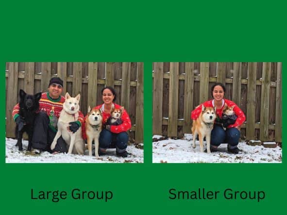 Large versus Smaller Group for photos