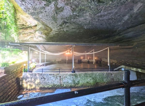 Private event area at Lost River Cave