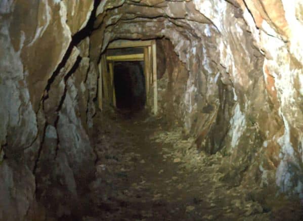 A tunnel in a copper mine