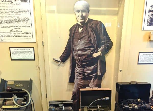 Life size cutout of Thomas Edison