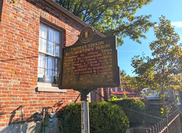 Thomas Edison House Sign in Louisville