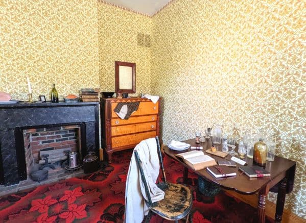 Thomas Edison's desk in his bedroom