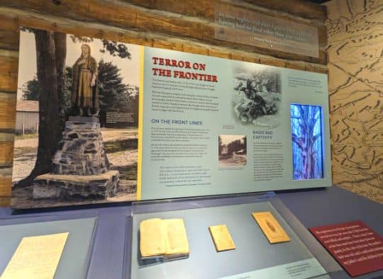 Terror on the frontier exhibit in Beyond the Battle Museum