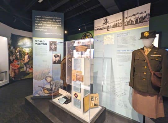 World War 2 exhibit in Beyond the Battle Museum