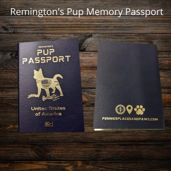 Pup Memory Passport Shop listing Photos Front and back covers