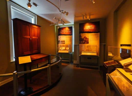 Room of exhibits on the 2nd floor of Seminary Ridge Museum