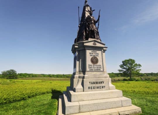 Tammany Regiment Memorial in Gettysburg NP