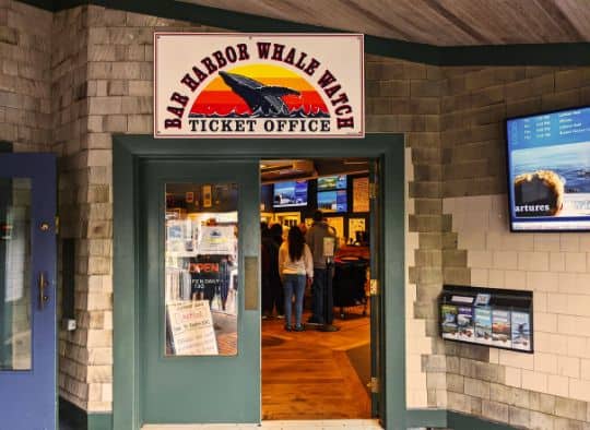 Bar Harbor Whale Watch Ticket Office Door