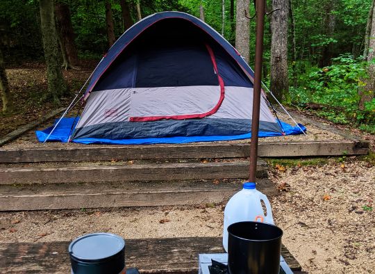 Campsite in Koomer Ridge Campground