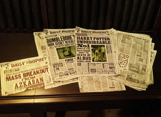 Newspapers from the Wizarding World of Harry Potter