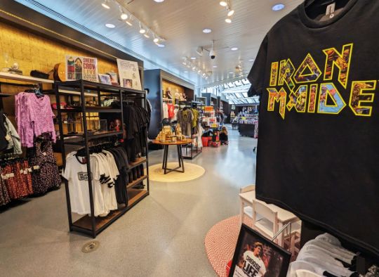 T-shirt souveniers in the Rock and Roll Hall of Fame Gift Shop