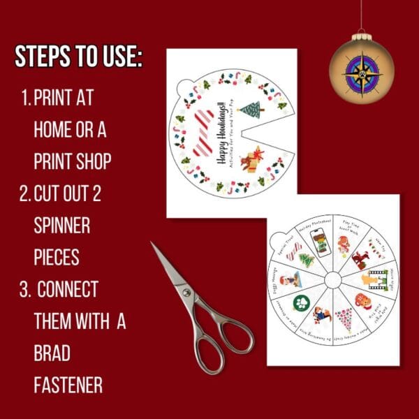 STEPS TO USE; PRINT, CUT, FASTEN