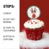 Dog Christmas Party Printable Cupcake Toppers - Image 5