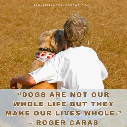 “Dogs are not our whole life but they make our lives whole.”
