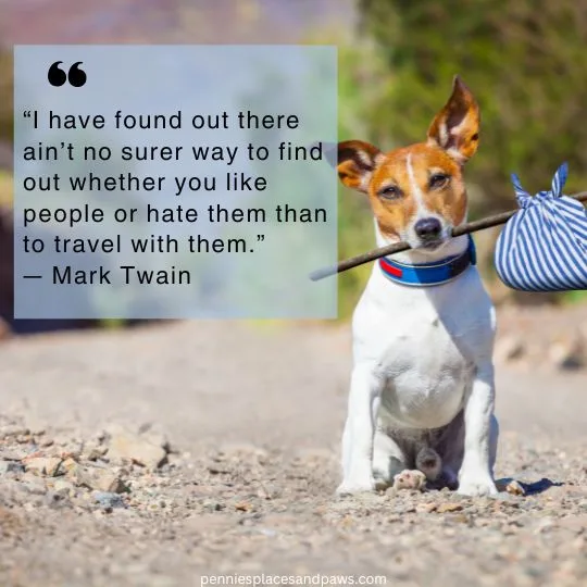 “I have found out there ain’t no surer way to find out whether you like people or hate them than to travel with them.” ― Mark Twain.