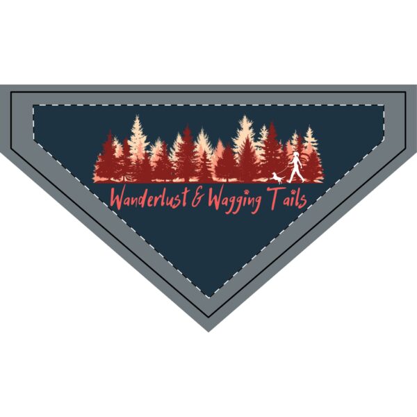 Midnight Navy Wanderlust & Wagging Tails Clip-On Dog Bandana - Adventure Accessories for Dog Lovers - Image 3