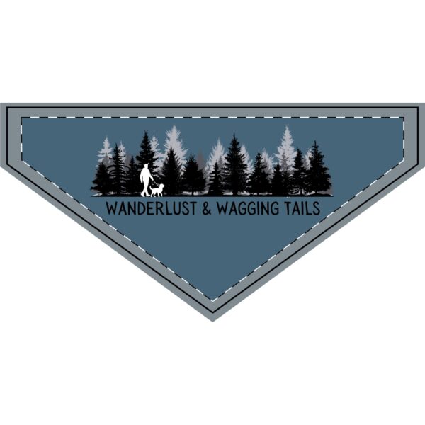 Indigo Blue Wanderlust & Wagging Tails Clip-On Pet Bandana - Adventure Accessories for Dog Lovers - Image 4