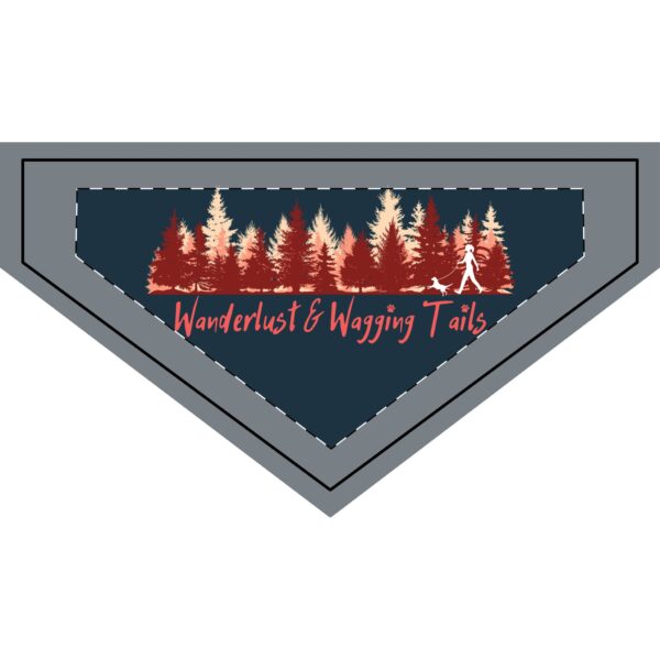 Midnight Navy Wanderlust & Wagging Tails Clip-On Dog Bandana - Adventure Accessories for Dog Lovers - Image 2