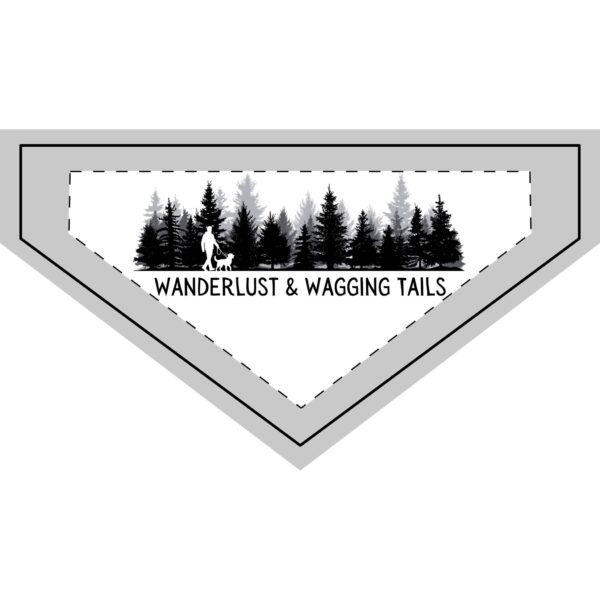 White Wanderlust & Wagging Tails Clip-On Pet Bandana - Adventure Accessories for Dog Lovers - Image 2