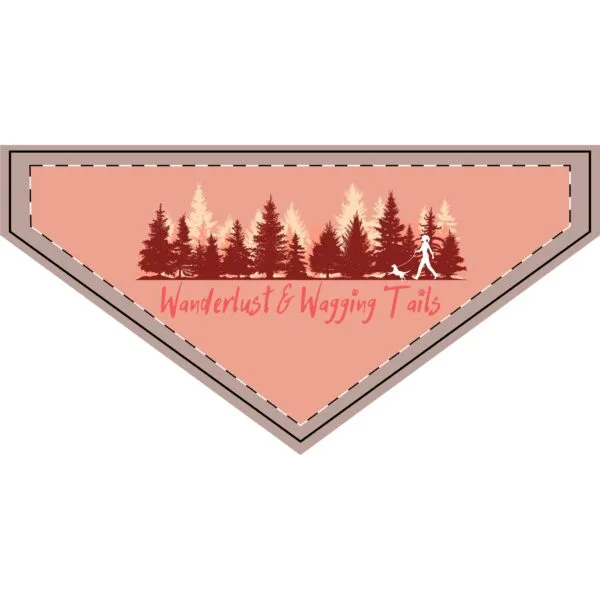 Light Orange Wanderlust & Wagging Tails Clip-On Dog Bandana - Adventure Accessories for Dog Lovers - Image 4