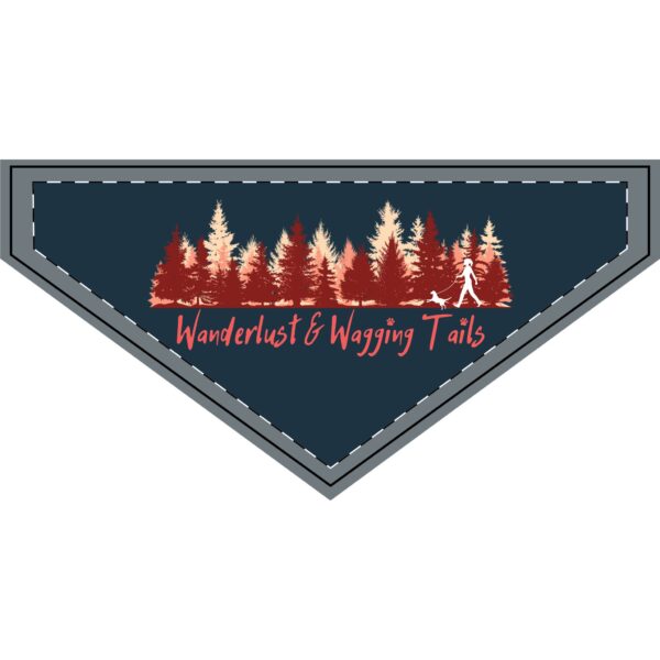 Midnight Navy Wanderlust & Wagging Tails Clip-On Dog Bandana - Adventure Accessories for Dog Lovers - Image 4