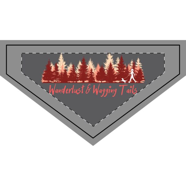 Dark Gray Wanderlust & Wagging Tails Clip-On Dog Bandana - Adventure Accessories for Dog Lovers - Image 2