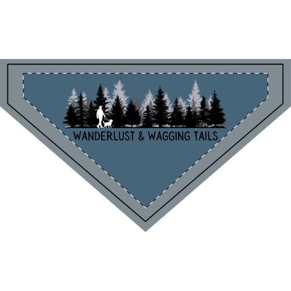 Indigo Blue Wanderlust & Wagging Tails Clip-On Pet Bandana - Adventure Accessories for Dog Lovers - Image 3