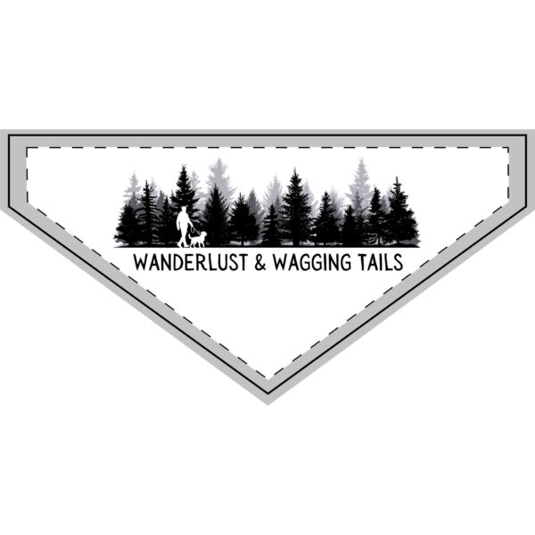 White Wanderlust & Wagging Tails Clip-On Pet Bandana - Adventure Accessories for Dog Lovers - Image 4