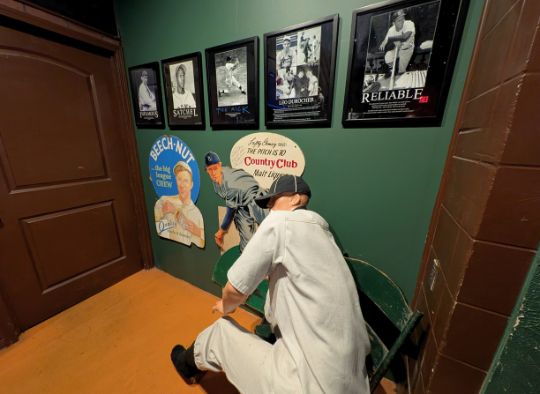 Baseball exhibit in Gangster Museum of America