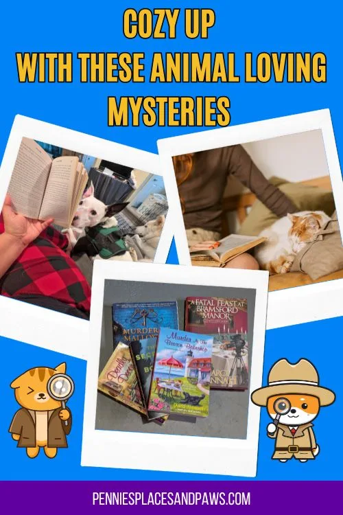 Cozy mysteries with animals pin