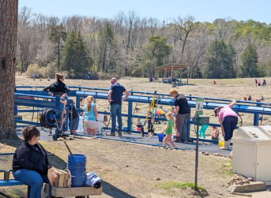 Wash off station at Crater of Diamonds State Park