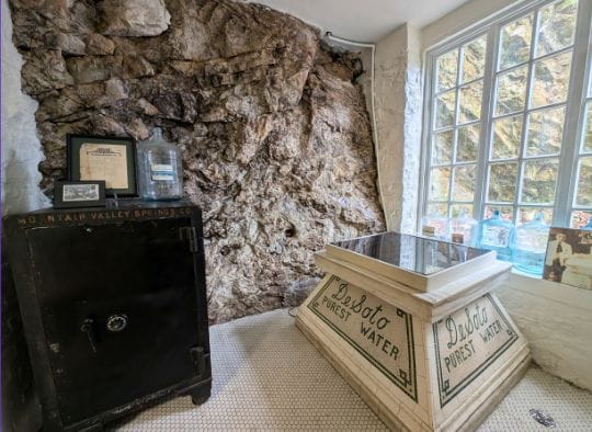 DeSoto Purest water stand and old Safe