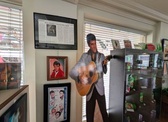 Elvis Presley exhibit in the Mountain Valley Spring Water Museum